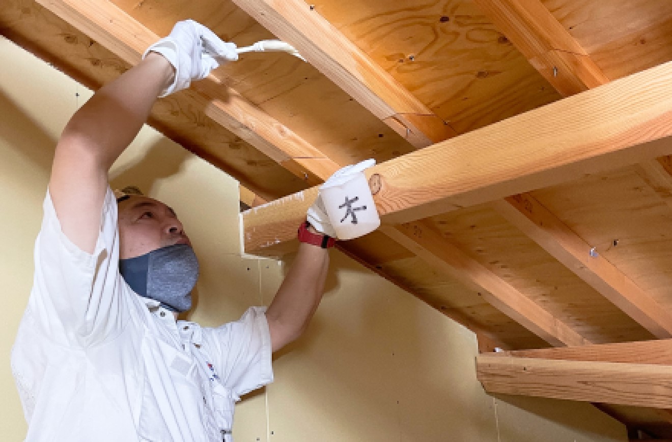古家木部の灰汁洗い